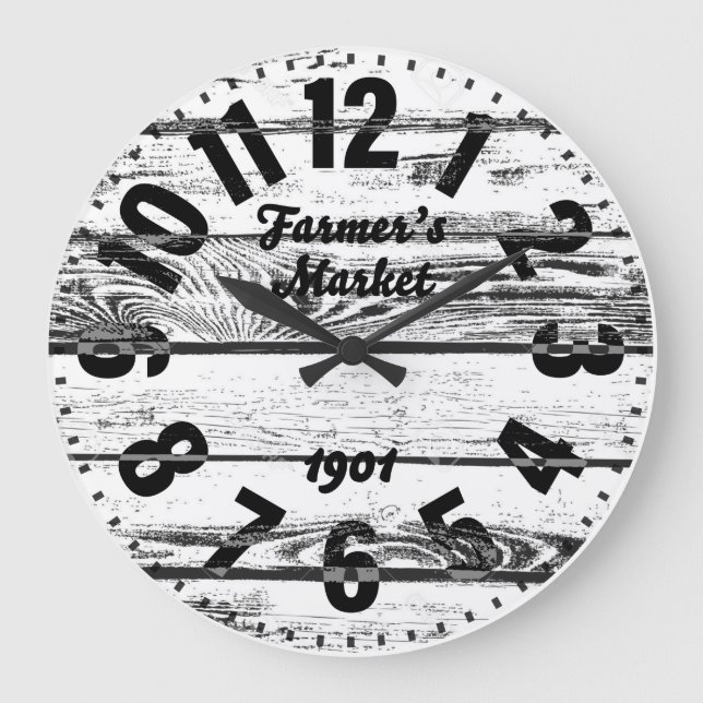 Farmer's Market Antique Große Wanduhr (Vorderseite)