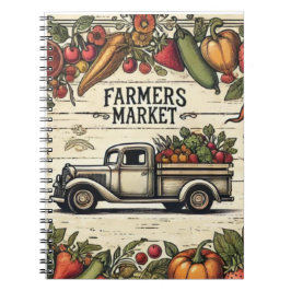Farmers Market Classic Notizbuch | Boho Rustikal Notizblock