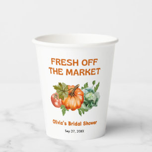 Farmers Market Frisch vom Markt Brautparty Pappbecher