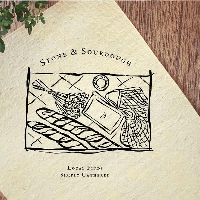 Farmers Market Illustration Rubber Stamp Gummistempel (Von Creator hochgeladen)