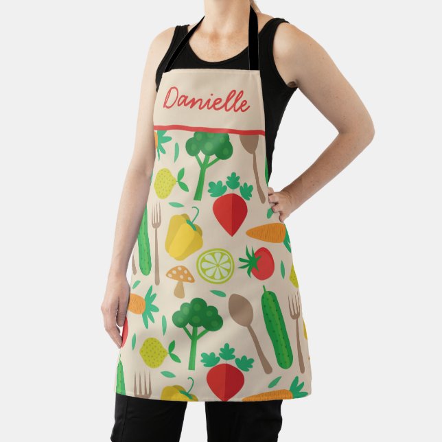 Farmers Market Kitchen Gemüse Muster individuell  Schürze (InSitu)