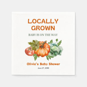 Farmers Market lokal angebaute Babyparty Serviette