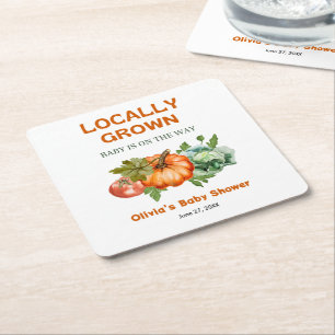 Farmers Market lokal gewachsene Babyparty Rechteckiger Pappuntersetzer