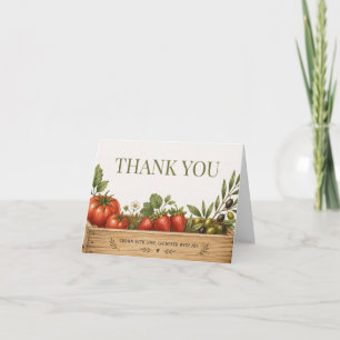 Farmers Market Minimalistische Babyparty Dankeskarte