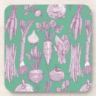 farmer's market vegetables purple peppermint getränkeuntersetzer