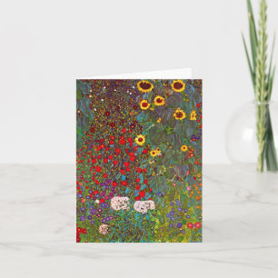 Farmgarten Gustav Klimt mit Sonnenblumenkarte Karte
