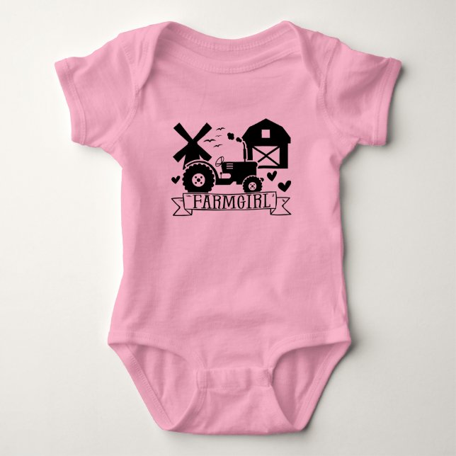 Farmgirl Baby Bodysuit Baby Strampler (Vorderseite)