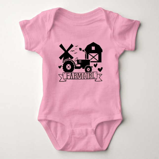 Farmgirl Baby Bodysuit Strampler (Vorderseite)