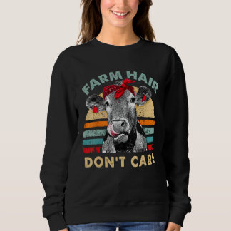 Farmhaar Kühe machen sich keine Sorgen, wenn sie V Sweatshirt