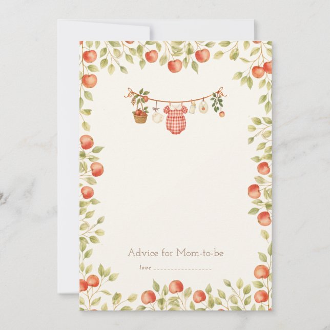 Farmhouse Baby Clothesline Advice Card Dankeskarte (Vorderseite)