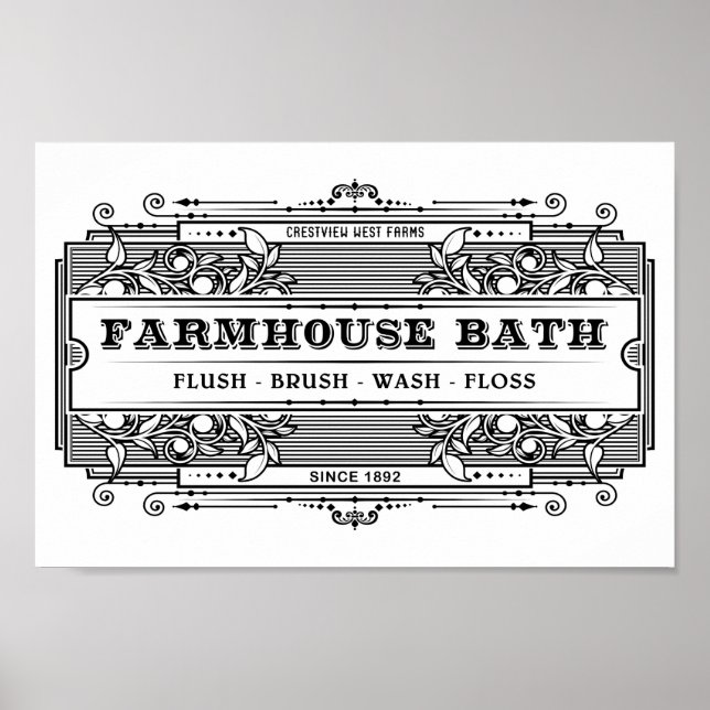 FARMHOUSE BATH POSTER (Vorne)