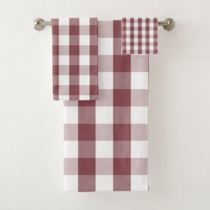 Farmhouse Buffalo Check rouge blanc Ensemble de se