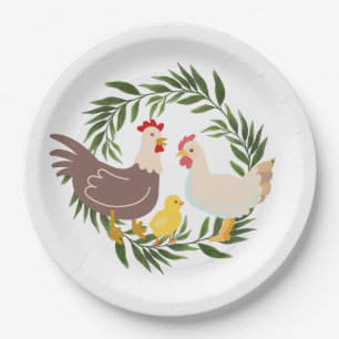 Farmhouse Chick Baby Dusche Pappteller