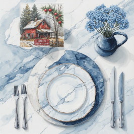 Farmhouse Christmas Magic Vintage Rustic  Glasuntersetzer