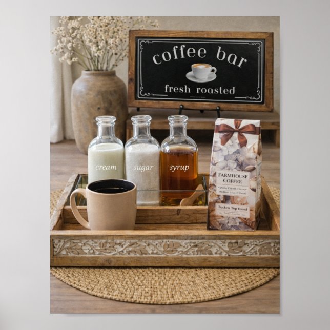 Farmhouse Coffee Bar Still Life Decor |  Poster (Vorne)