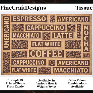 Farmhouse Coffee Lover Typography DC1 Decoupage Seidenpapier
