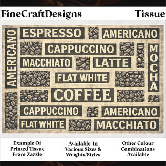 Farmhouse Coffee Lover Typography DC2 Decoupage Seidenpapier