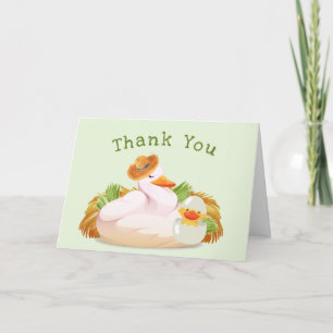 Farmhouse Entlein schlüpft bald Baby Shower Dankeskarte