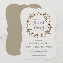 Farmhouse Friendsgiving Party Invitation