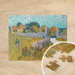 Farmhouse in Provence | Vincent Van Gogh<br><div class="desc">Farmhouse in Provence (1888) by Dutch post-impressionist artist Vincent Van Gogh. Original artwork is an oil on canvas landscape painting in vibrant golden yellows and aqua blue shades.

Use the design tools to add custom text or personalize the image.</div>