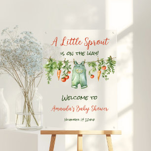 Farmhouse Little Sprout Wäscheleine Babyparty Acrylschild