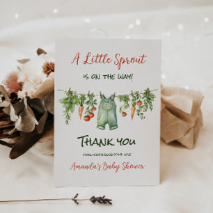 Farmhouse Little Sprout Wäscheleine Babyparty Dankeskarte