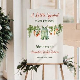 Farmhouse Little Sprout Wäscheleine Babyparty Poster