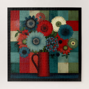 Farmhouse-Patchwork-Blaues Beerenbouquet