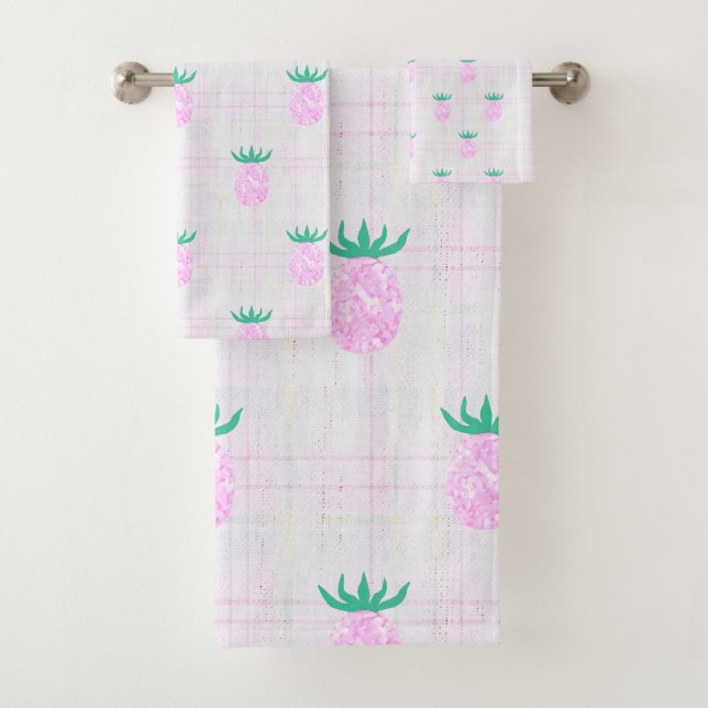 Farmhouse Pineapples Badhandtuch Set (Insitu)