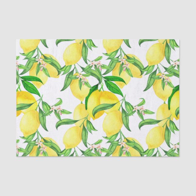 Farmhouse Style Lemon auf einem Weinpapier Seidenpapier (Vorderseite)
