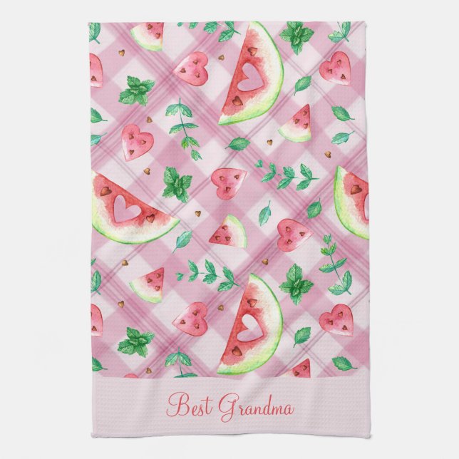 Farmhouse sur mesure Watermelon Hearts Serviettes  (Vertical)