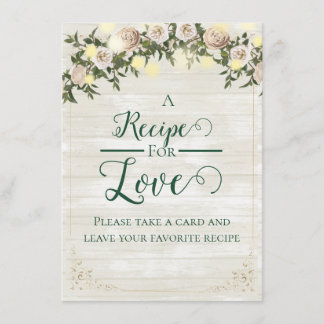 Farmhouse Tea Bridal Shower Flat Recipe Card Hinweiskarte