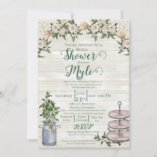 Farmhouse Tea Bridal Shower Invitation Einladung