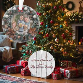 Farmhouse Wreath Personnalisable Famille Noël