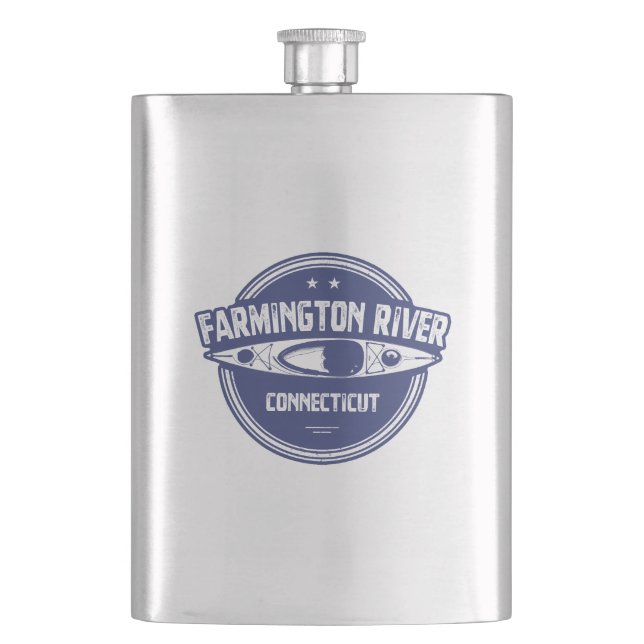 Farmington River Connecticut Kayaking Flachmann (Vorderseite)