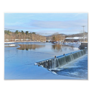 Farmington River in Collinsville Foto Print