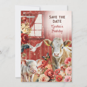 Farmland Chic Save the Date Karte