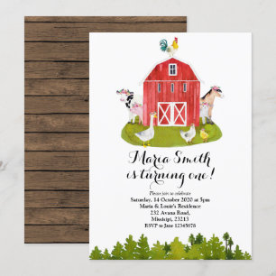 Farmmädchen-Geburtstag Einladung