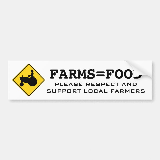 Farms=Food Respekt-und StützBauern Autoaufkleber (Vorne)