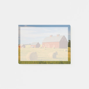 Farms Red Barns Near Hay Bales Post-it Klebezettel