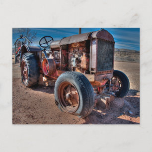 Farms Rusty Antique Tractor Postkarte