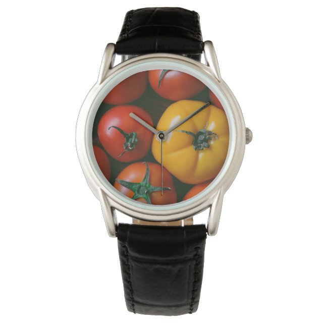 Farms | Shiny Red & Yellow Tomatoes Armbanduhr (Vorderseite)