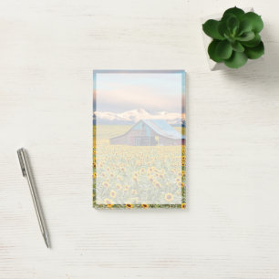 Farms Sunflower Field Post-it Klebezettel