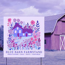 FARMSTAND Bauernmarkt Eier Blumen Bauernhaus