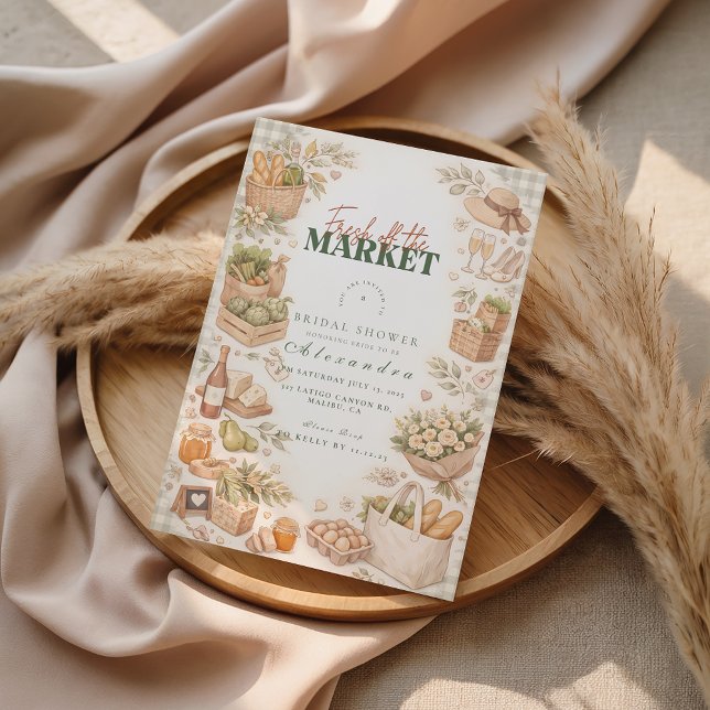 Farmstand Chic Fresh Market Bridal Shower Einladung (Von Creator hochgeladen)
