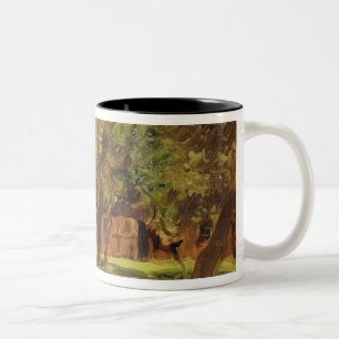 Farmstead unter Bäumen Zweifarbige Tasse
