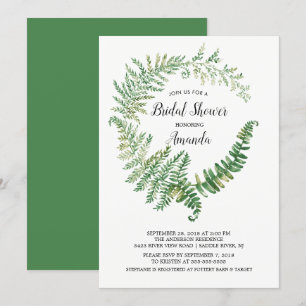 Farn-Blatt-Brautparty-Einladung Einladung