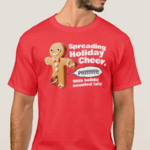 Farn Gingerbread Mann Weihnachts-T - Shirt