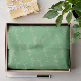 Farn Grün & Sanftes Buttergelb Gartenhochzeit Seidenpapier