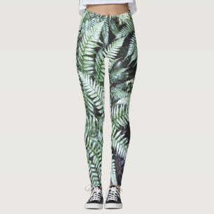 Farn Tropische Grüne Blätter Pflanze Waldlaub Leggings